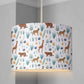 LAMPSHADE - Nursery Safari - Leopard and Tiger, Lampshade or Table lampshade - Childrens Room Lampshade - Round Lampshade