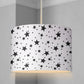 LAMPSHADE - Nursery Stars - Black, Lampshade or Table lampshade - Childrens Room Lampshade - Round Lampshade