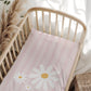 BEDDING - Stripes with Daisies - Pink, Duvet Cover set, Fitted Sheets, Pillow Case, Modern Colourful Kids Bedding,