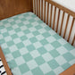 BEDDING - Checkered Blue Aqua 'Snooze You Later', Duvet Cover, Fitted Sheet, Pillow Case, Modern Colourful Kids Bedding