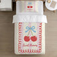 BEDDING - Stripes Yellow/Pink 'Sweet Dreams', Duvet Cover set, Fitted Sheets, Pillow Case, Modern Colourful Watercolour Kids Bedding