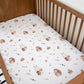 BEDDING - Woodland - Animals & Cake, Duvet Cover set, Fitted Sheets, Pillow Case, Modern Colourful Kids Bedding
