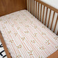BEDDING - Stripes - Floral Peach, Duvet Cover set, Fitted Sheets, Pillow Case, Modern Colourful Kids Bedding