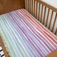 BEDDING - Stripes Rainbow, Duvet Cover set, Fitted Sheets, Pillow Case, Modern Colourful Kids Bedding