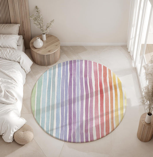 Stripes - Rainbow - Rug, Carpet, kids decor, Children's Room Decor, Kids Rug, Kids Carpet