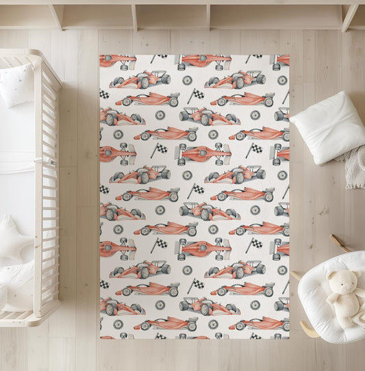 Race Car Red - Rug, Carpet, kids decor, Children's Room Decor, Kids Rug, Kids Carpet