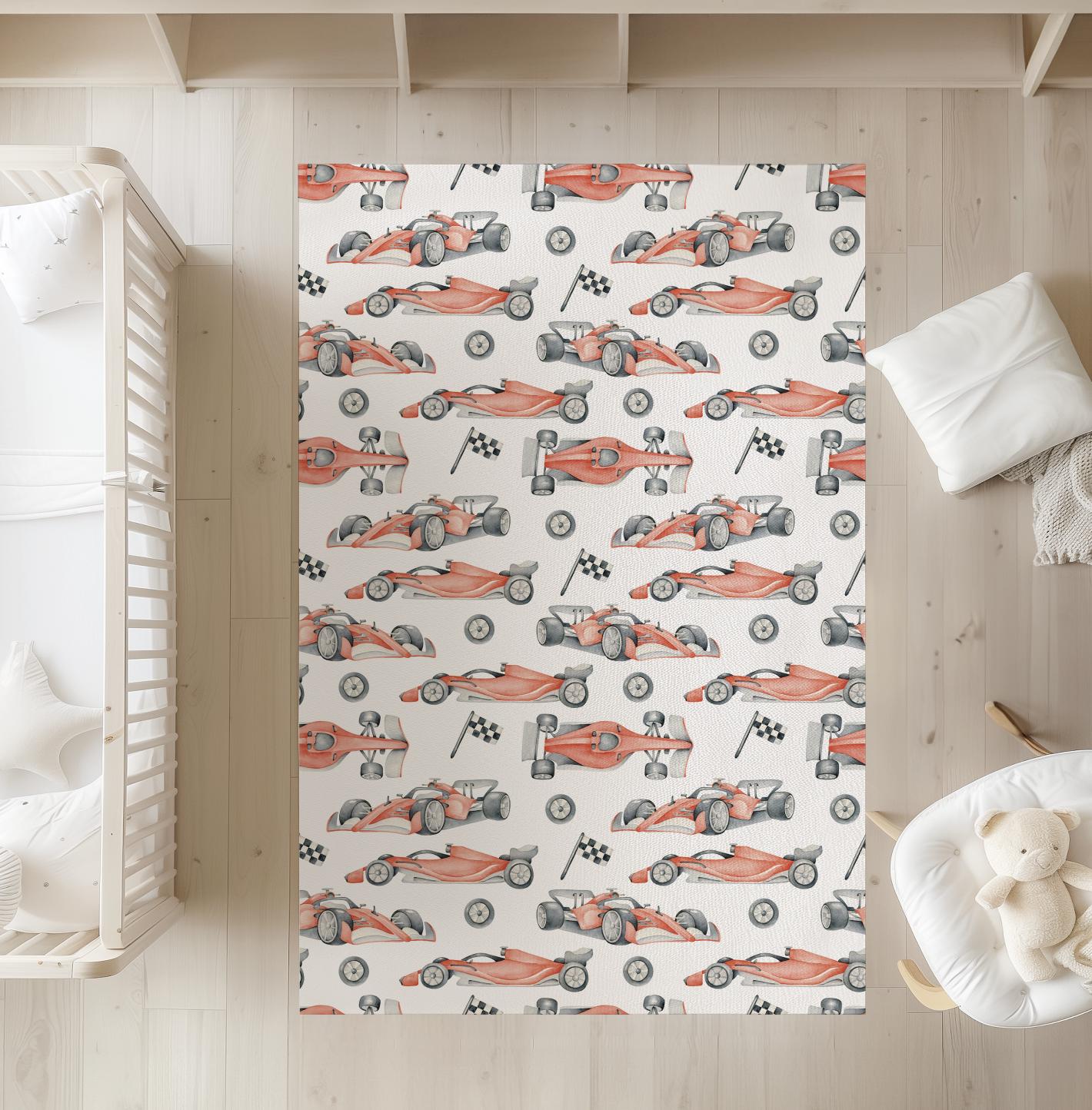 Race Car Red - Rug, Carpet, kids decor, Children's Room Decor, Kids Rug, Kids Carpet