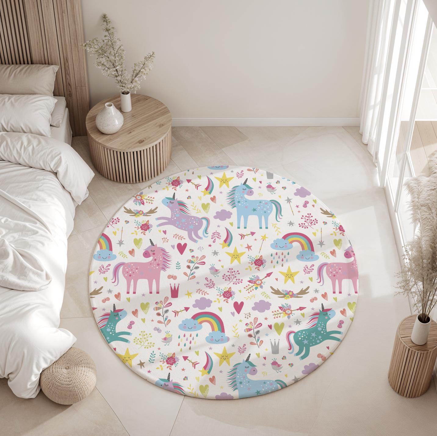 Unicorn Colourful, Carpet, kids decor, Children's Room Decor, Kids Rug, Kids Carpet