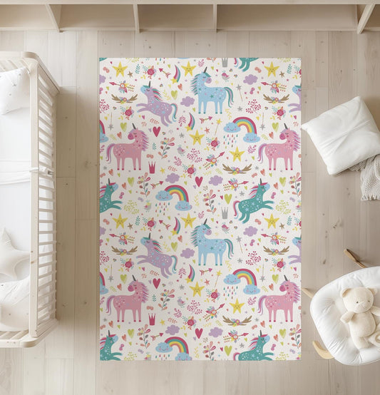 Unicorn Colourful, Carpet, kids decor, Children's Room Decor, Kids Rug, Kids Carpet