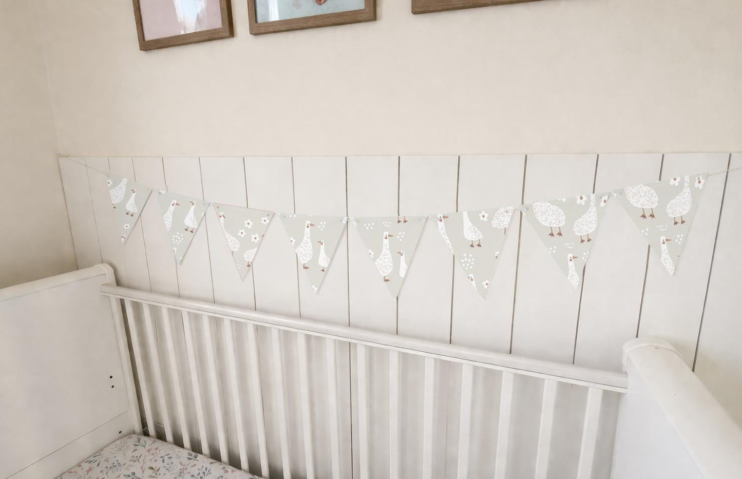 BUNTING - Goose & Daisies, Cardstock (300gsm card NOT fabric) Nursery Wall Prints, Bedroom Bunting, Nursery Bunting, Play Room