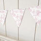 BUNTING - Toile De Jouy BALLERINA -Pink, Cardstock (300gsm card NOT fabric) Nursery Wall Prints, Bedroom Bunting, Nursery Bunting, Play Room