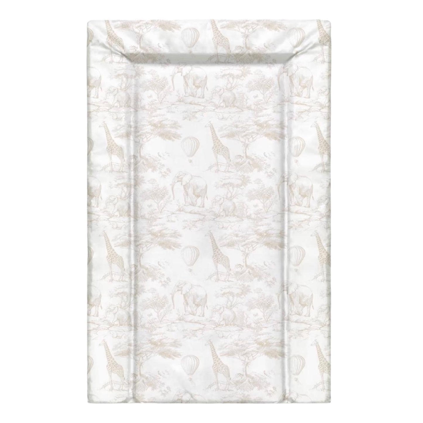 Chinoiserie Toile de Jouy Safari, Beige - Baby Changing Mat