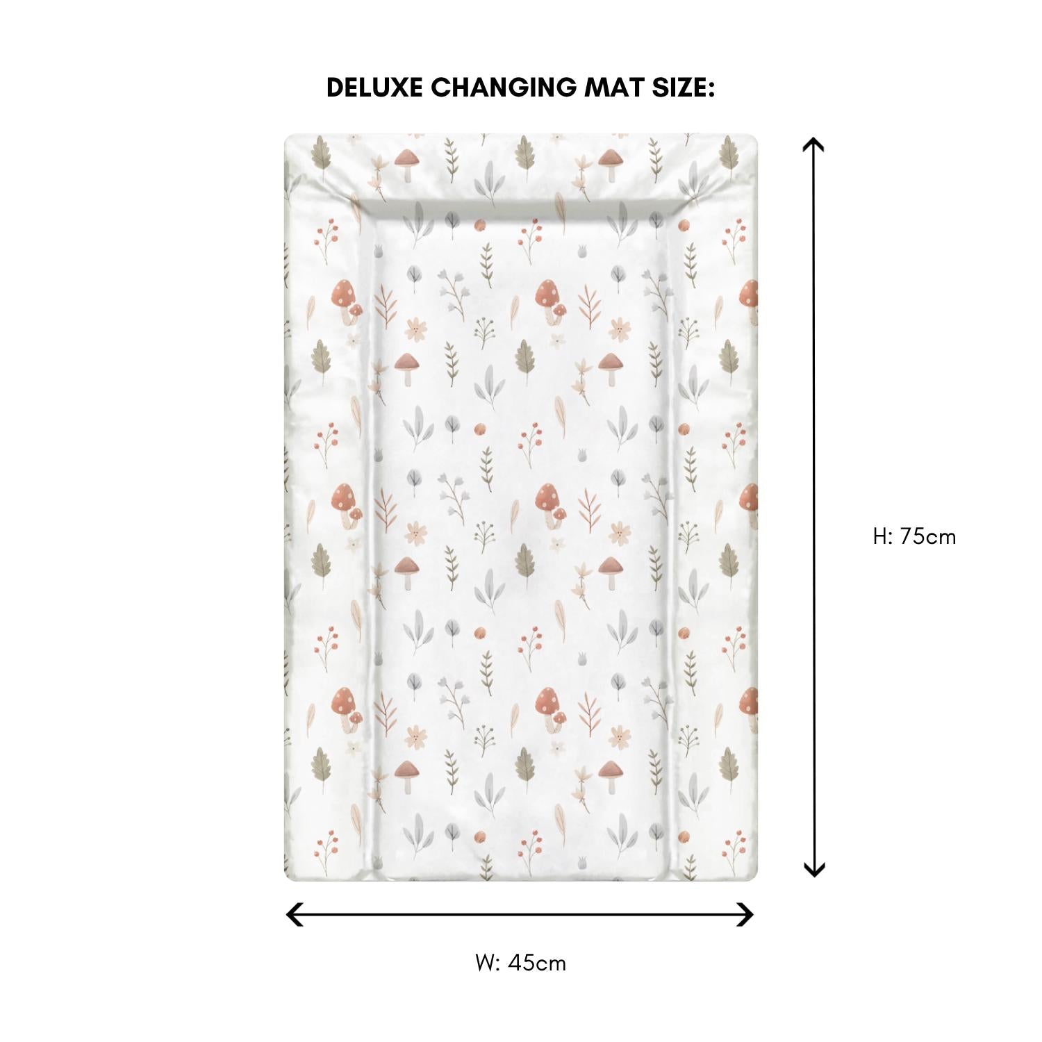 Woodland Mushrooms and Flowers - Baby Changing Mat