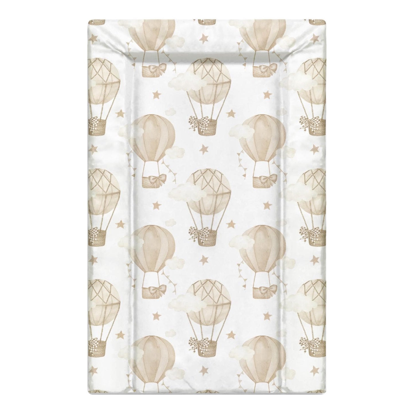 Multiple Hot Air Balloons, Beige - Baby Changing Mat