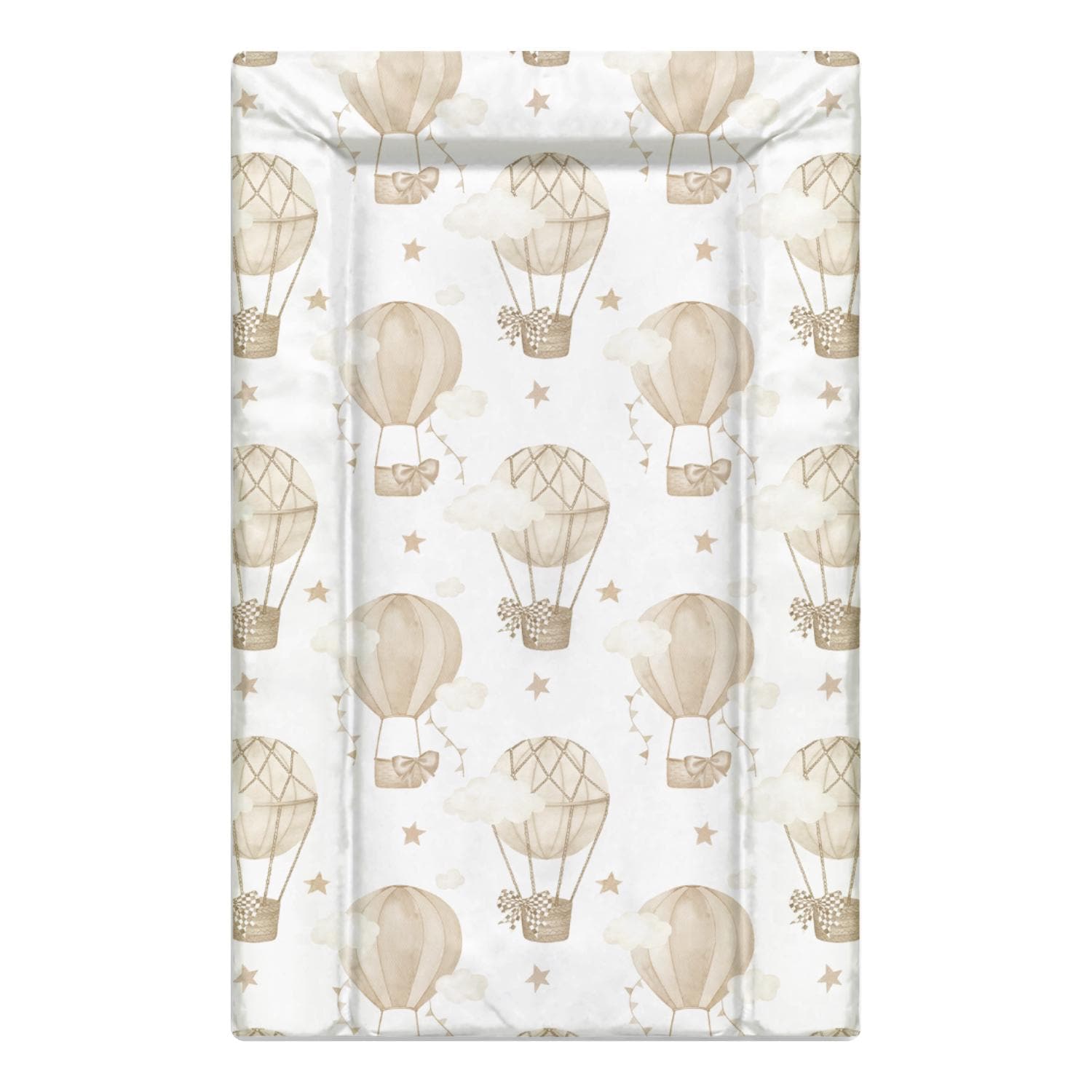 Multiple Hot Air Balloons, Beige - Baby Changing Mat