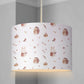 LAMPSHADE - Woodland - Animals & Cake, Lampshade or Table lampshade - Childrens Room Lampshade - Round Lampshade