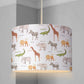 LAMPSHADE - Safari - Animals ABC, Lampshade or Table lampshade - Childrens Room Lampshade - Round Lampshade