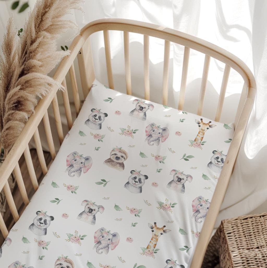 BEDDING - Safari - Boho Animals, Duvet Cover set, Fitted Sheets, Pillow Case, Modern Colourful Watercolour Kids Bedding