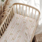 BEDDING - Stripes - Floral Peach, Duvet Cover set, Fitted Sheets, Pillow Case, Modern Colourful Kids Bedding