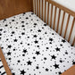 BEDDING - Stars Black, Duvet Cover set, Fitted Sheets, Pillow Case, Modern Colourful Kids Bedding