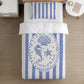 BEDDING - Blue Seashell Stripes, Duvet Cover set, Fitted Sheets, Pillow Case, Modern Bedding
