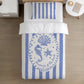 BEDDING - Blue Seashell Stripes, Duvet Cover set, Fitted Sheets, Pillow Case, Modern Bedding