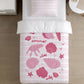 BEDDING - Summer Vibes Only Seashell Pink Stripes, Duvet Cover set, Fitted Sheets, Pillow Case, Modern Bedding