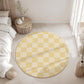 Checkered Yellow and light Yellow Rug, Carpet, kids decor, Children's Room Decor, Kids Rug, Kids Carpet