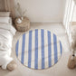 Freckled Navy Blue and White Stripe - Rug, Carpet, kids decor, Children's Room Decor, Kids Rug, Kids Carpet