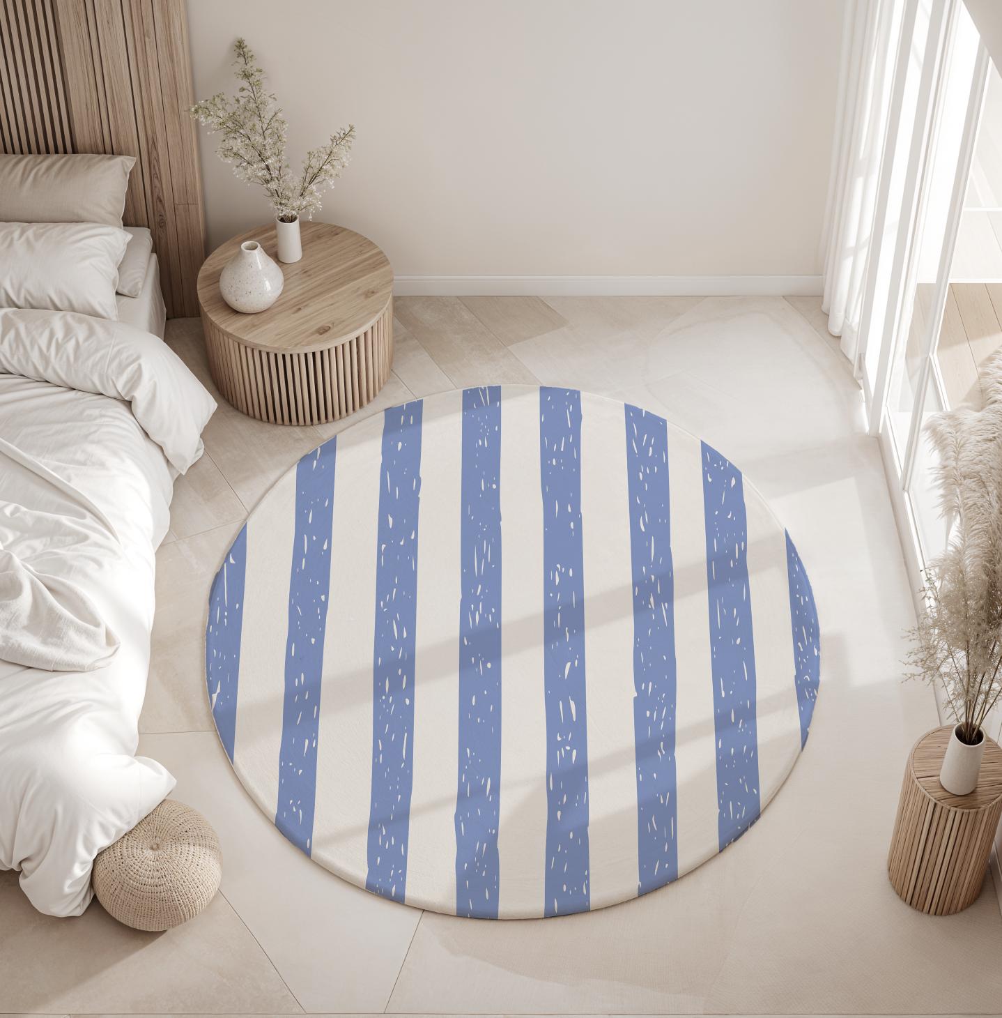 Freckled Navy Blue and White Stripe - Rug, Carpet, kids decor, Children's Room Decor, Kids Rug, Kids Carpet