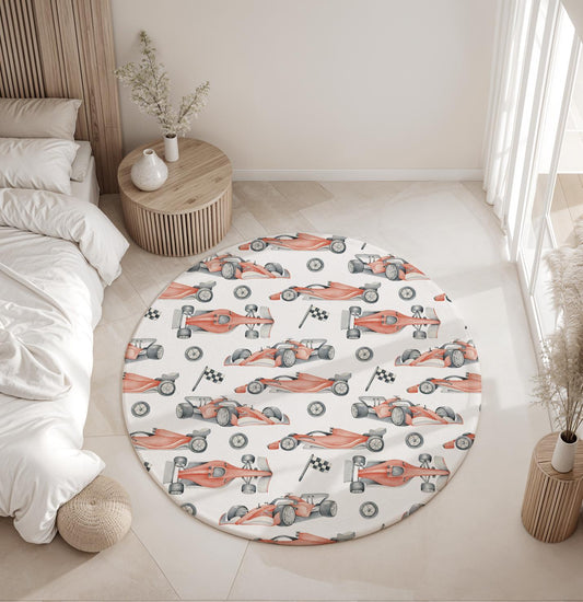 Race Car Red - Rug, Carpet, kids decor, Children's Room Decor, Kids Rug, Kids Carpet