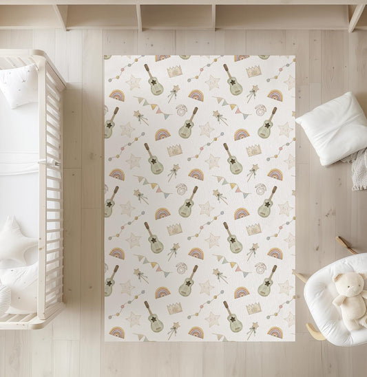 Nursery Guitars, Carpet, kids decor, Children's Room Decor, Kids Rug, Kids Carpet
