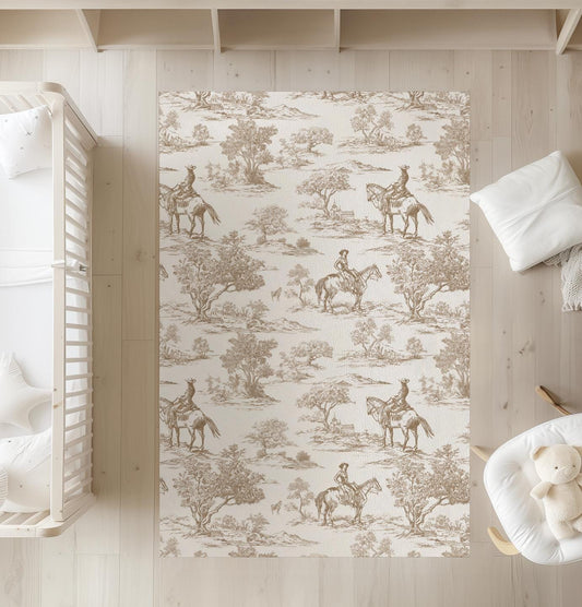 Toile De Jouy Texas Country, Carpet, kids decor, Children's Room Decor, Kids Rug, Kids Carpet