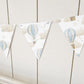 BUNTING - Multi Hot Air Balloons - Blue, Cardstock (300gsm card NOT fabric) Nursery Wall Prints, Bedroom Bunting, Nursery Bunting, Play Room
