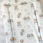 Baby Changing Mat - BLUE Bear on Clouds, Nappy Changing Mat, Waterproof Mat, Baby Gift, Wedge Changing Mat, Bear Nursery Decor, Unisex Decor