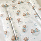 Baby Changing Mat - BLUE Bear on Clouds, Nappy Changing Mat, Waterproof Mat, Baby Gift, Wedge Changing Mat, Bear Nursery Decor, Unisex Decor