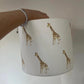 LAMPSHADE - Nursery Ceiling or Table lampshade, Safari Zebra, Elephant, giraffe, Dunelm Lampshade, Childrens Room Lampshade, Round Lampshade